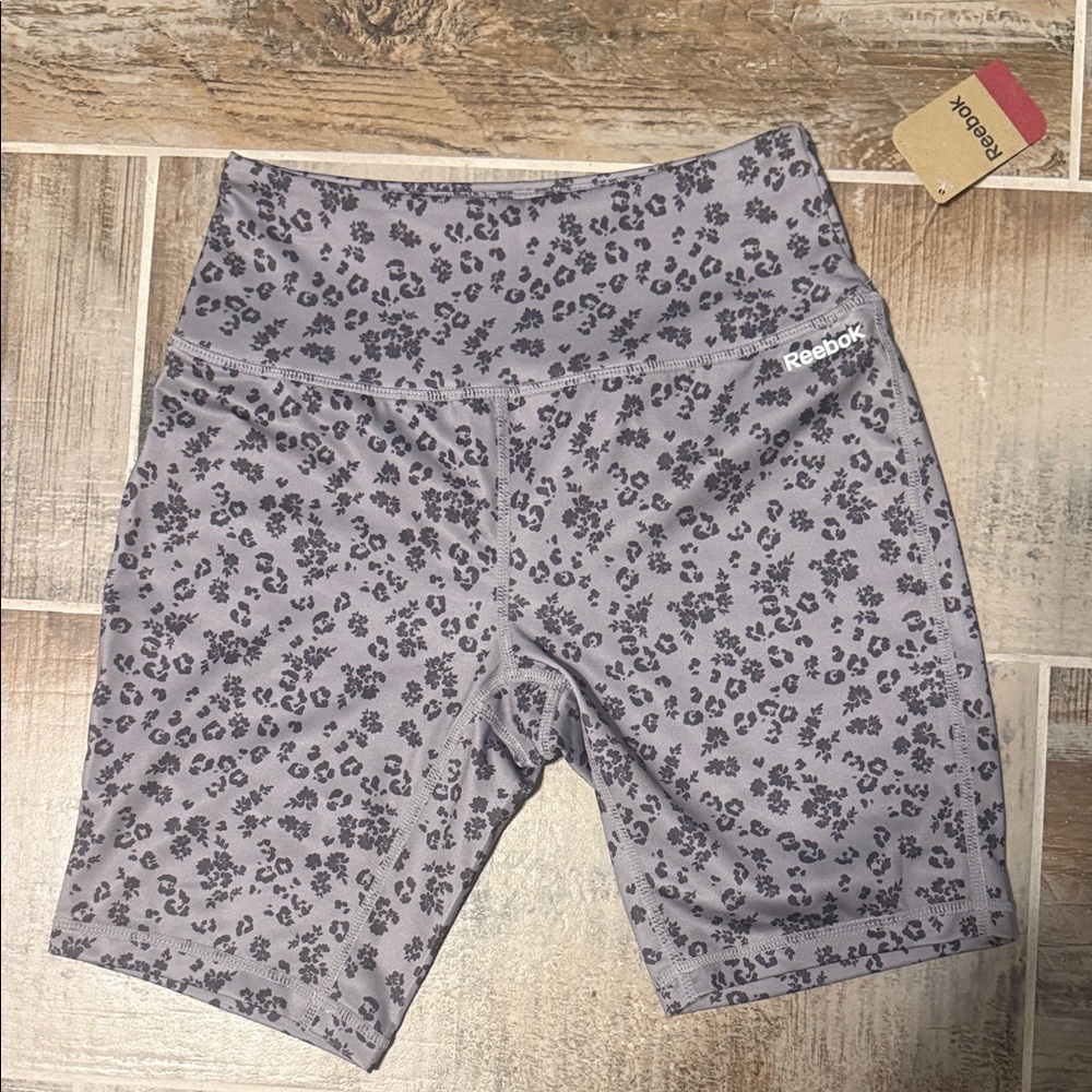 Reebok Women's Floral Gray Bike Shorts